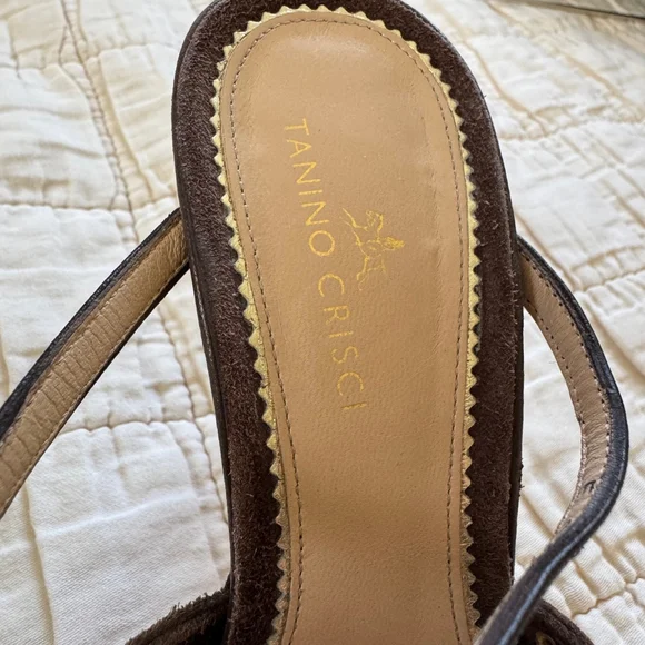 Tanino Crisci Strappy Suede Leather Heels • Size: 34 / 5.5 - Picture 5 of 8